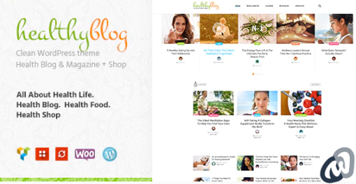 Healthy Living Blog with Online Store WordPress Theme