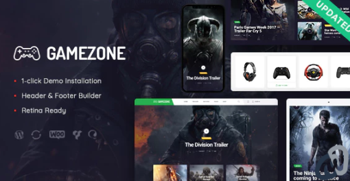 Gamezone Gaming Blog Store WordPress Theme