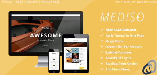 Mediso Corporate One Page Blogging WP Theme