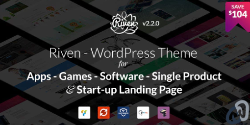 Riven WordPress Theme for App Game Single Product Landing Page