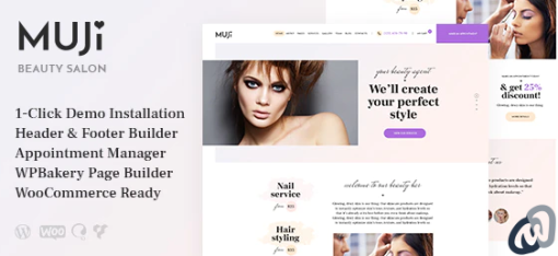 Muji Beauty Shop Spa Salon WordPress Theme