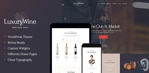Luxury Wine Liquor Store Vineyard WP Theme