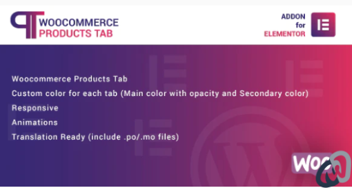 WooCommerce Products Tab for Elementor WordPress Plugin