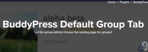 BuddyPress Default Group Tab