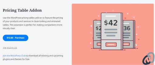 Pricing Table Addon MotoPress