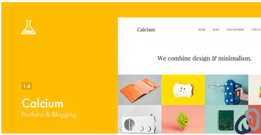 Calcium Minimalist Portfolio Blogging Theme