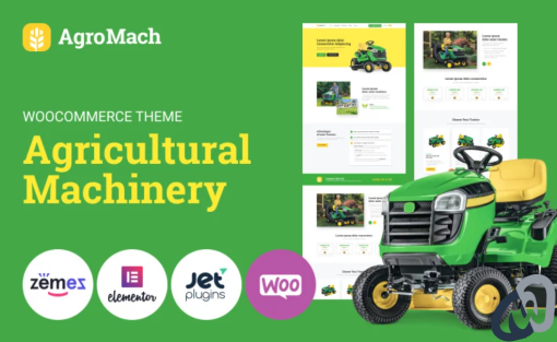 AgroMach Agricultural Machinery with the Online Store WooCommerce Theme