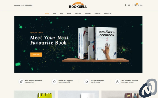 Booksell Books Stationery Store WooCommerce Theme 1