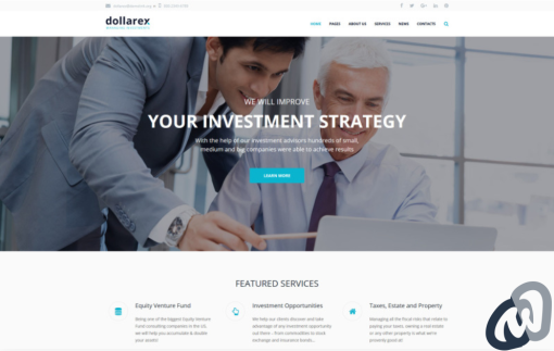 Dollarex Investment Company Finance WordPress Theme
