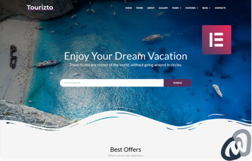 Tourizto Travel Company Elementor WordPress Theme 1