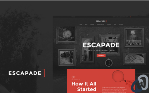 Escapade Escape Room Responsive WordPress Theme
