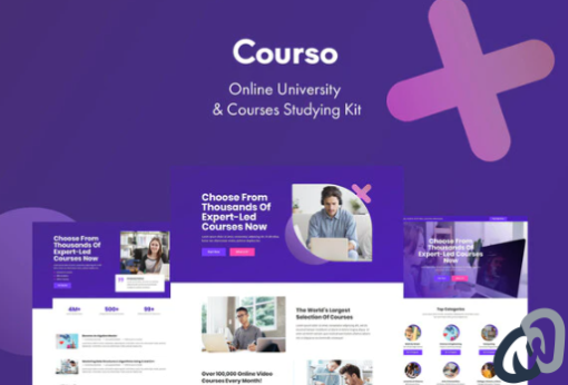Courso Online University Courses Elementor Template Kit