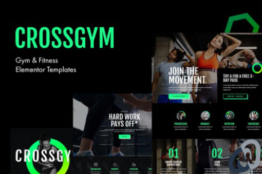 CrossGym Gym Fitness Elementor Template Kit