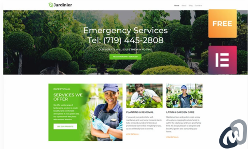Jardinier lite Landscaping Services WordPress Theme