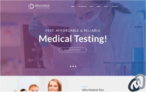 MediCheck Medical Laboratory Responsive WordPress Theme