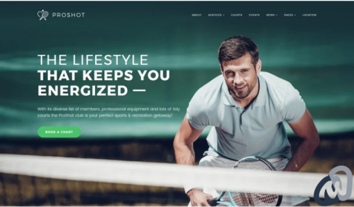ProShot Tennis Club Responsive WordPress Theme