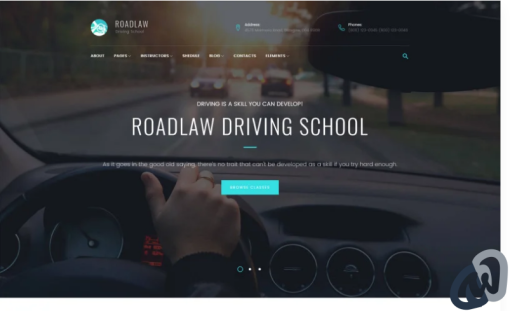 RoadLaw Driving School Responsive WordPress Theme WordPress Theme