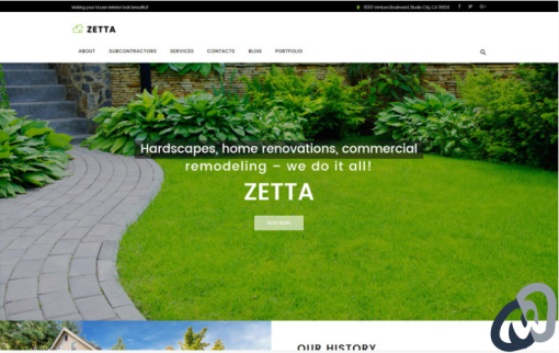 Zetta Exterior Garden Landscape WordPress Theme