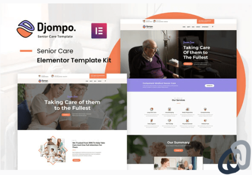 Djompo Kit Senior Care Elementor Template Kit