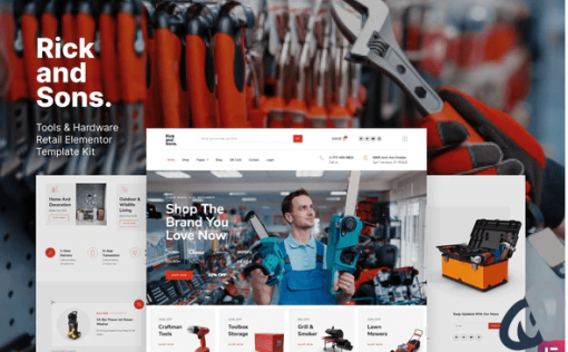 Rick and Sons %E2%80%93 Tools Hardware Retail WooCommerce Template Kit
