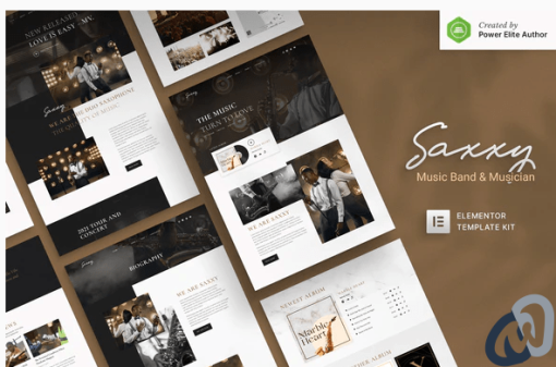 Saxxy Music Band Musician Elementor Template Kit