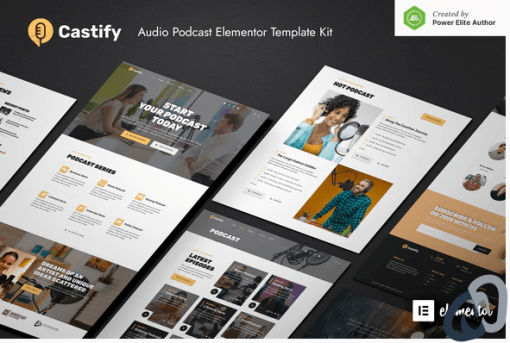 Castify %E2%80%93 Audio Podcast Elementor Template Kit