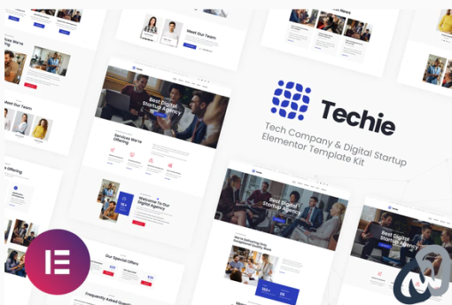 Techie Tech Company Digital Startup Elementor Template Kit