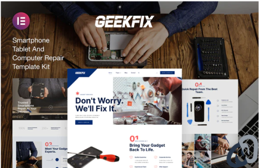 Geekfix %E2%80%94 Smartphone Tablet Computer Repair Elementor Kit