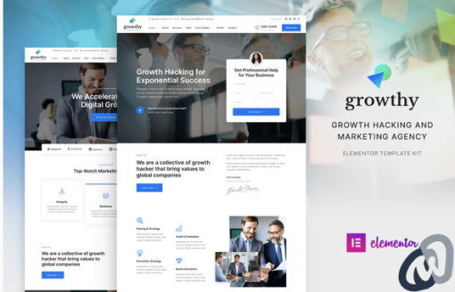 Growthy %E2%80%93 Growth Hacking Marketing Agency Elementor Template Kit