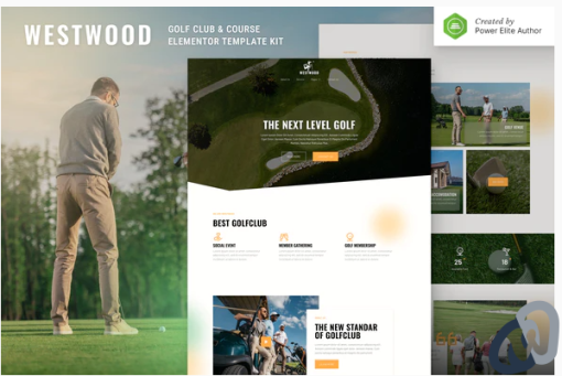 Westwood %E2%80%93 Golf Club Course Elementor Template Kit