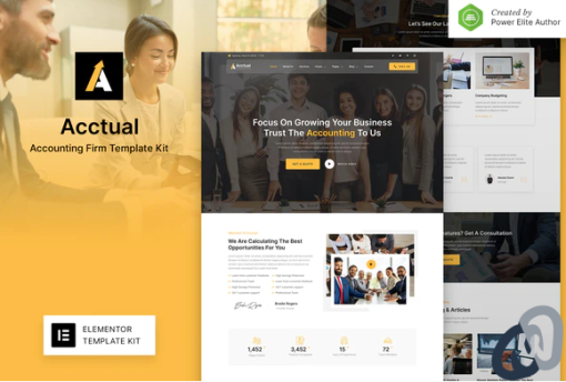 Acctual %E2%80%93 Accounting Firm Elementor Template Kit