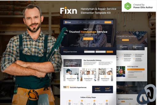 Fixn %E2%80%93 Handyman Repair Service Elementor Template Kit
