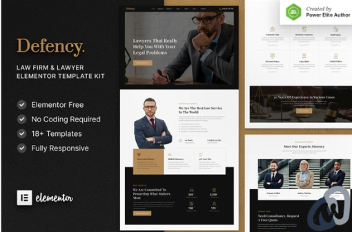 Defency %E2%80%93 Law Firm Lawyer Elementor Template Kit