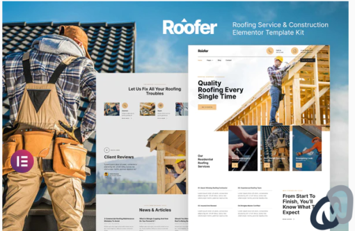 Roofer %E2%80%93 Roofing Service Construction Elementor Template Kit