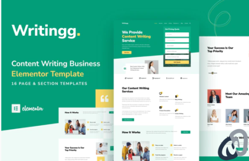 Writingg Content Copywriting Services Elementor Template Kit