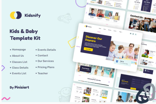 Kidsnify Daycare Elementor Template Kit