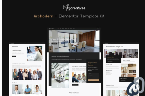 Archodern Interior Architecture Elementor Template Kit 1