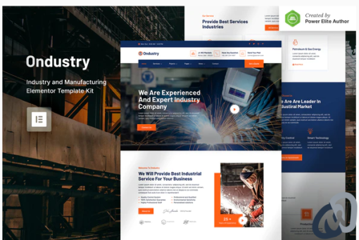 Ondustry %E2%80%93 Industry Manufacturing Elementor Template Kit
