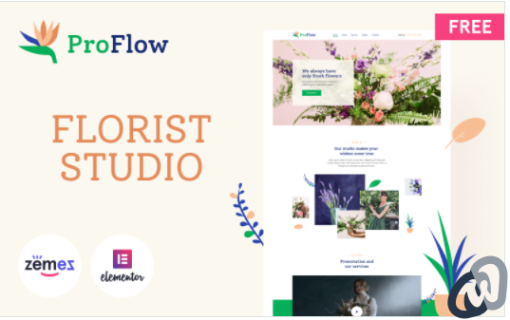 ProFlow Free Contemporary and Minimalistic Florist WordPress Theme