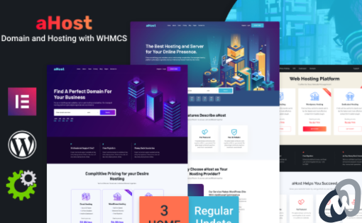 aHost Domain and Hosting theme with WHMCS Support WordPress Theme