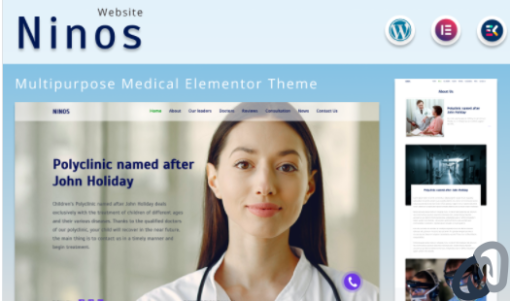 Ninos Multipurpose Medical Website Elementor WordPress Theme