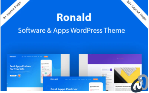 Ronald Software App Landing WordPress Theme