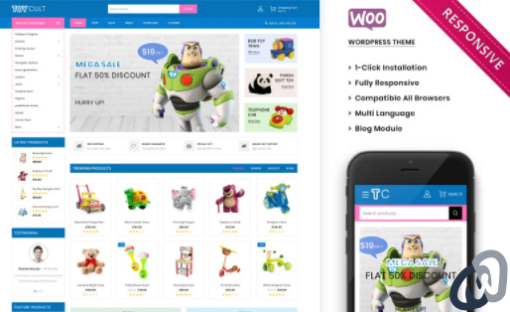 Toycult The Kids Toy Store Premium WooCommerce Theme