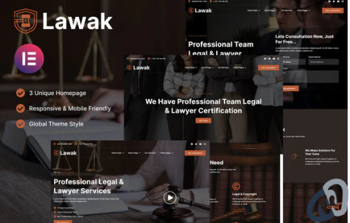 Lawak Legal Lawyer Services Elementor Template Kit