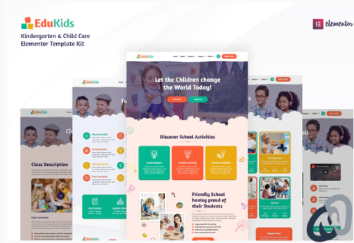Edukids %E2%80%93 Kindergarten Child Care Elementor Template Kit