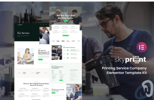 Skyprint Printing Service Company Elementor Template Kit