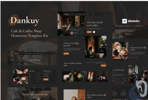 Dankuy Cafe Coffee Shop Elementor Template Kit