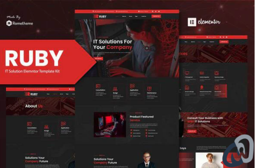Ruby IT Solutions Company Elementor Template Kit