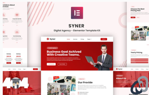 Syner Creative Agency Elementor Template Kit