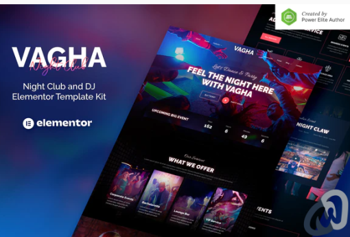 Vagha %E2%80%93 Night Club DJ Elementor Template Kit